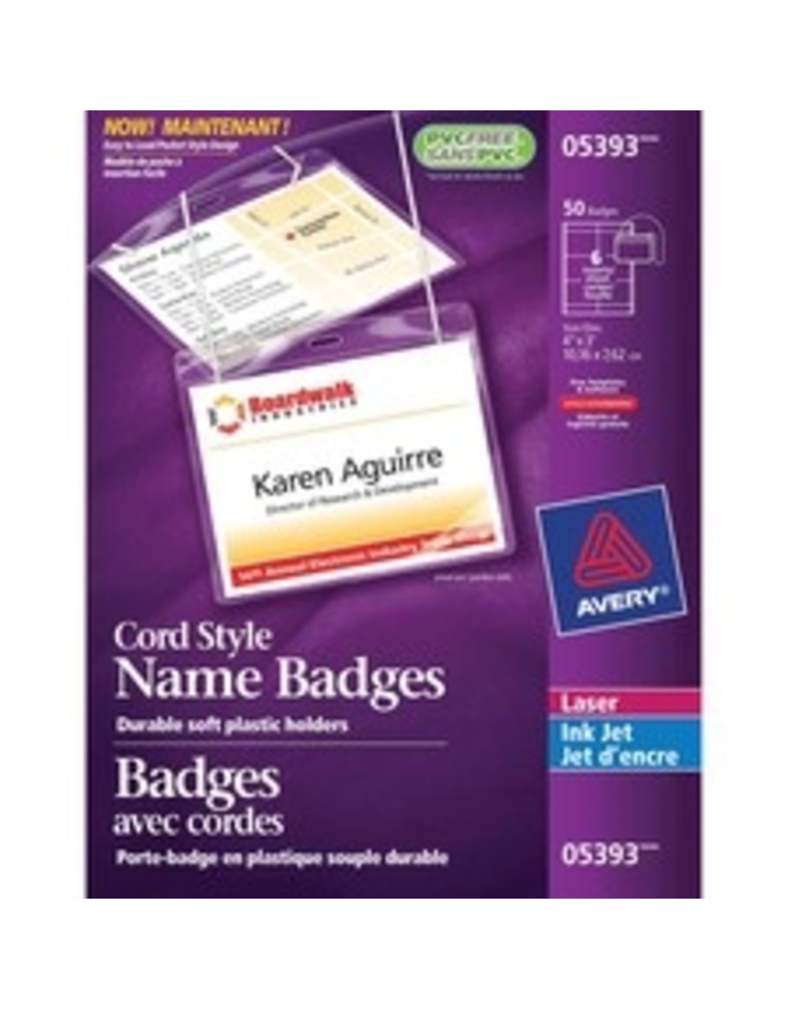 LASER NAME TAG CORD 4x3 *50/BX