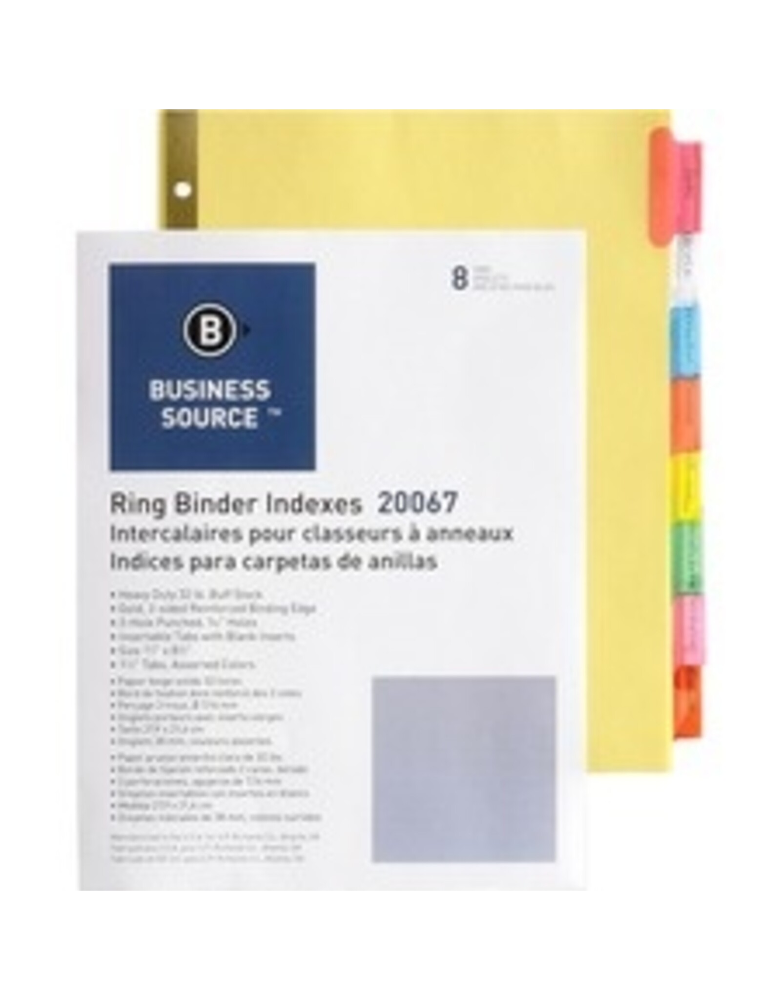 INDEX, INSRT TB LTR*ASST*8 TAB