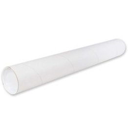 MAIL TUBE WHITE W/END CAP 3x24