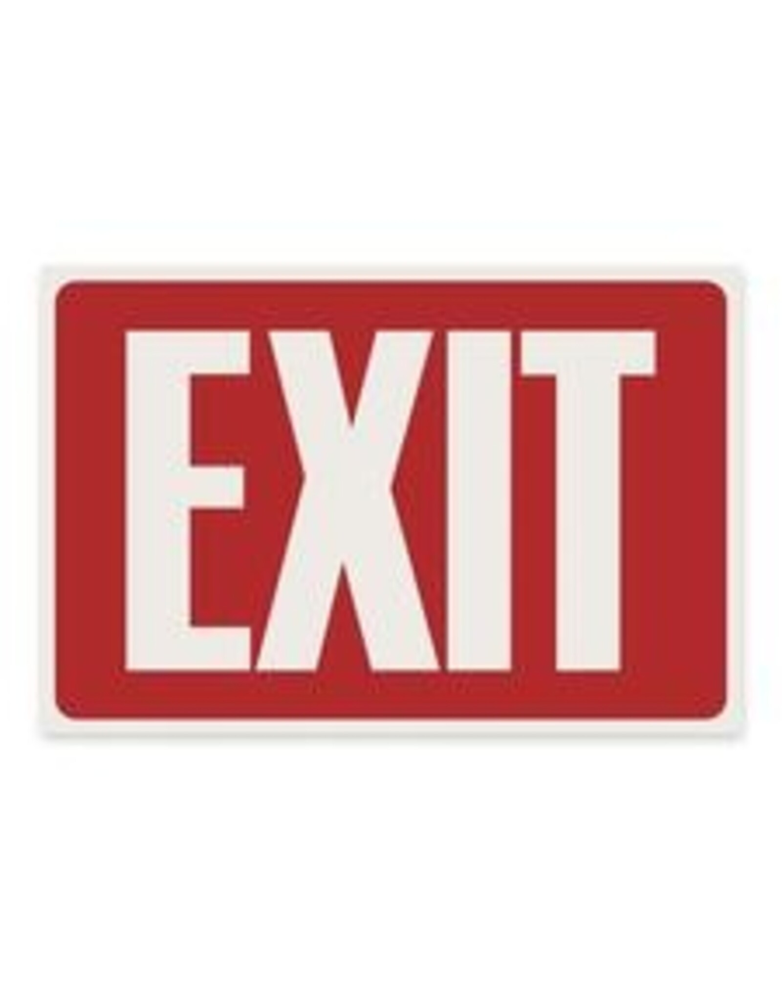 SIGN 12x8 RD/WT*EXIT