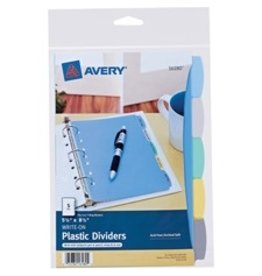 WRITE-ON DIVIDER 5.5x8.5 5-TAB