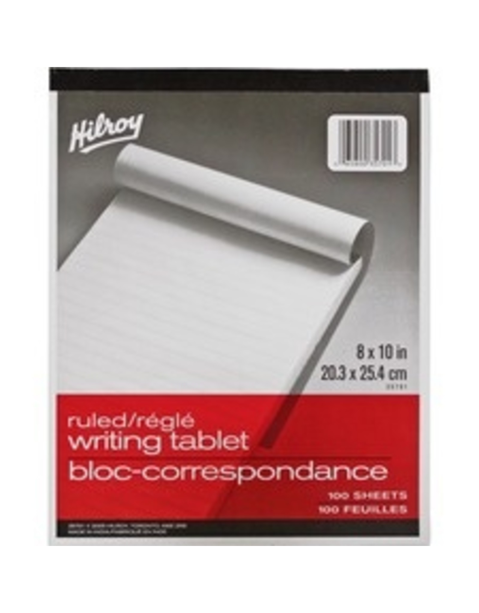 WRIT TABLET RULED 8x10  *100sh