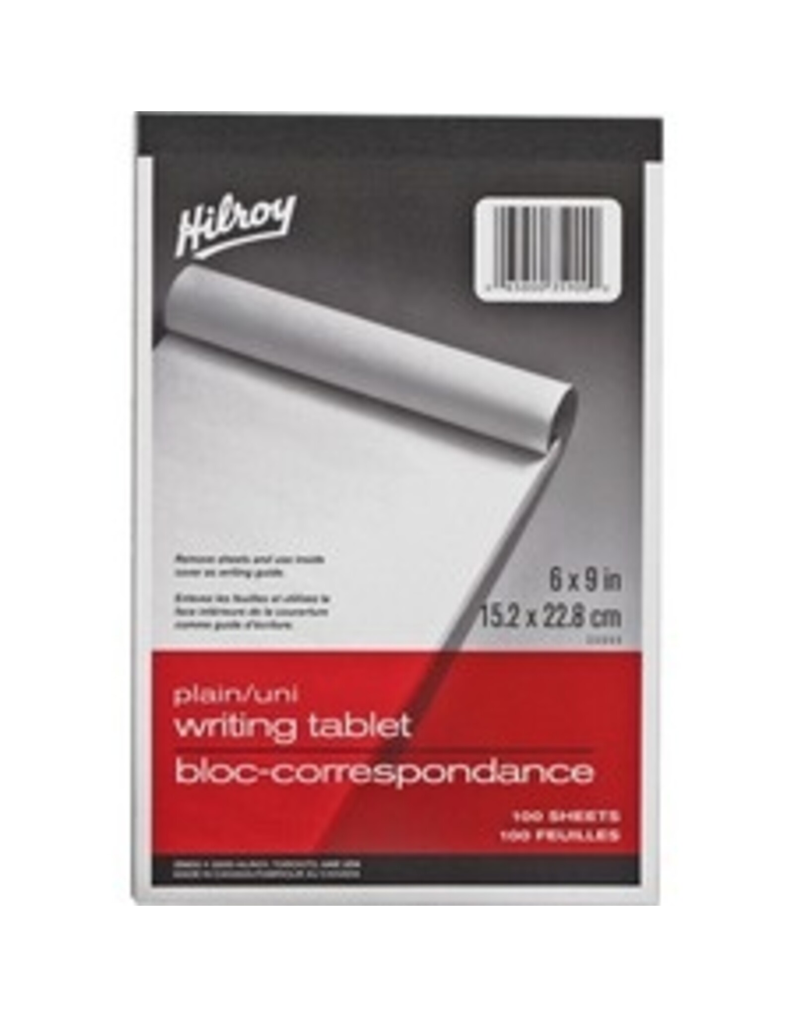 WRIT TABLET PLAIN 6x9   *100sh