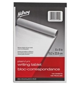WRIT TABLET PLAIN 6x9   *100sh