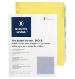 INDEX 11x8.5 3RING*CLEAR*5 TAB