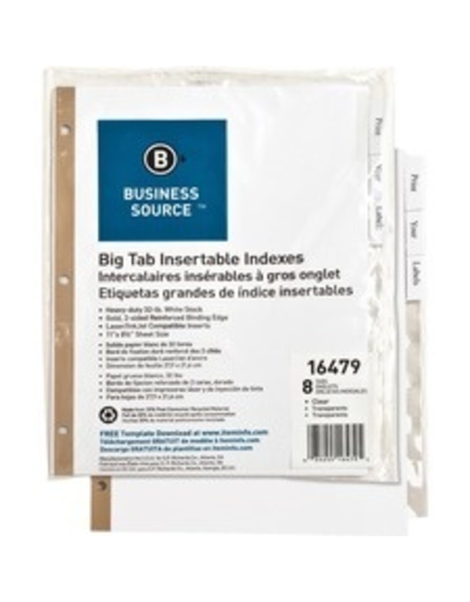 INDEX,8TAB,WHITE,CL