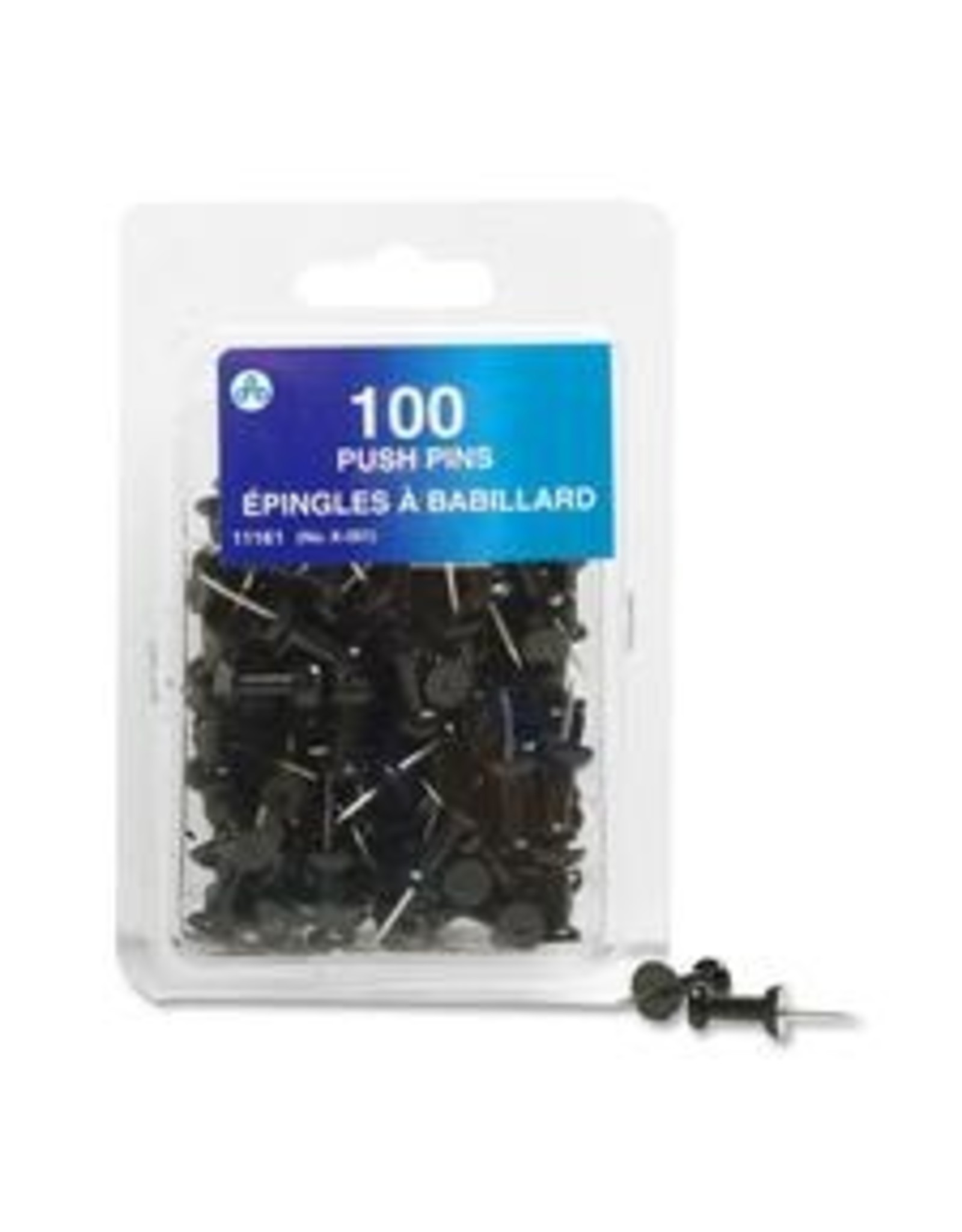 PUSH PINS (X351) BLACK  *1C/BX