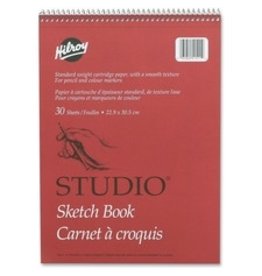 SKETCH BK, COIL  9x12 WHT 30sh