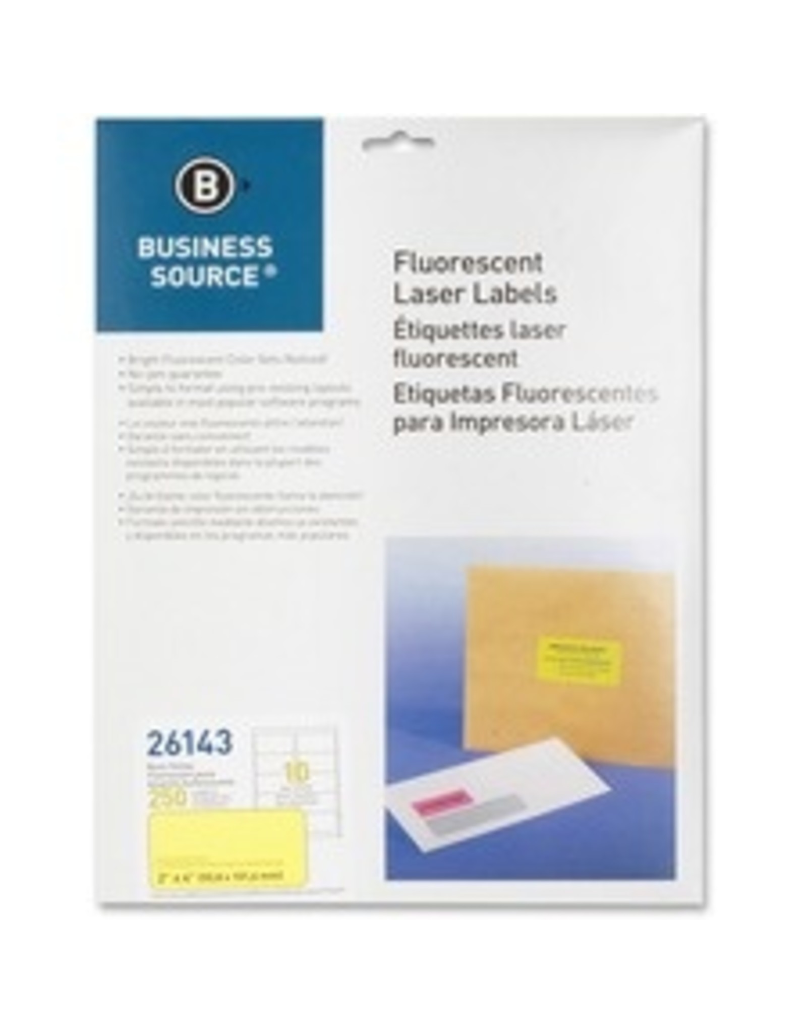 LABEL LSR 2x4, 250/PK*FLUO YLW