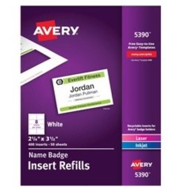 LASER NAME TAG WHT 2.06x3.5*4C