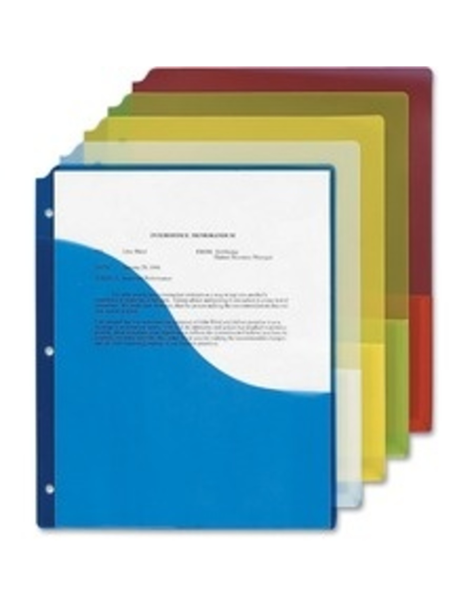 FILE PCKT WAVE POLY*ASST* 5/PK