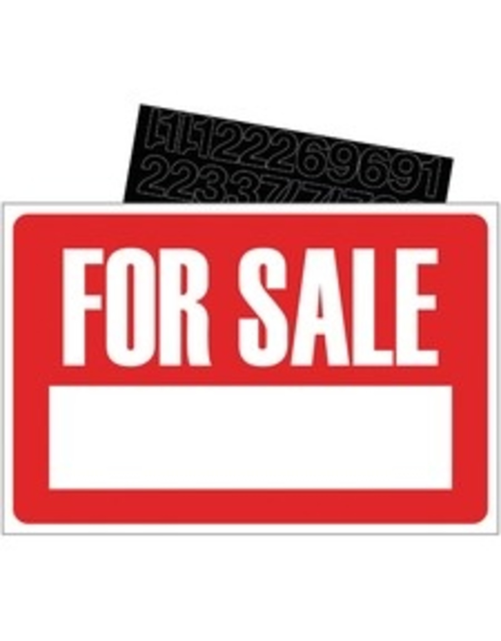 8X12 SIGN KIT FOR SALE WHT/RED