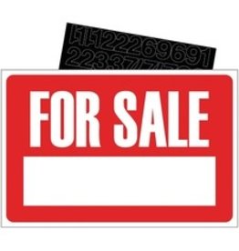 8X12 SIGN KIT FOR SALE WHT/RED