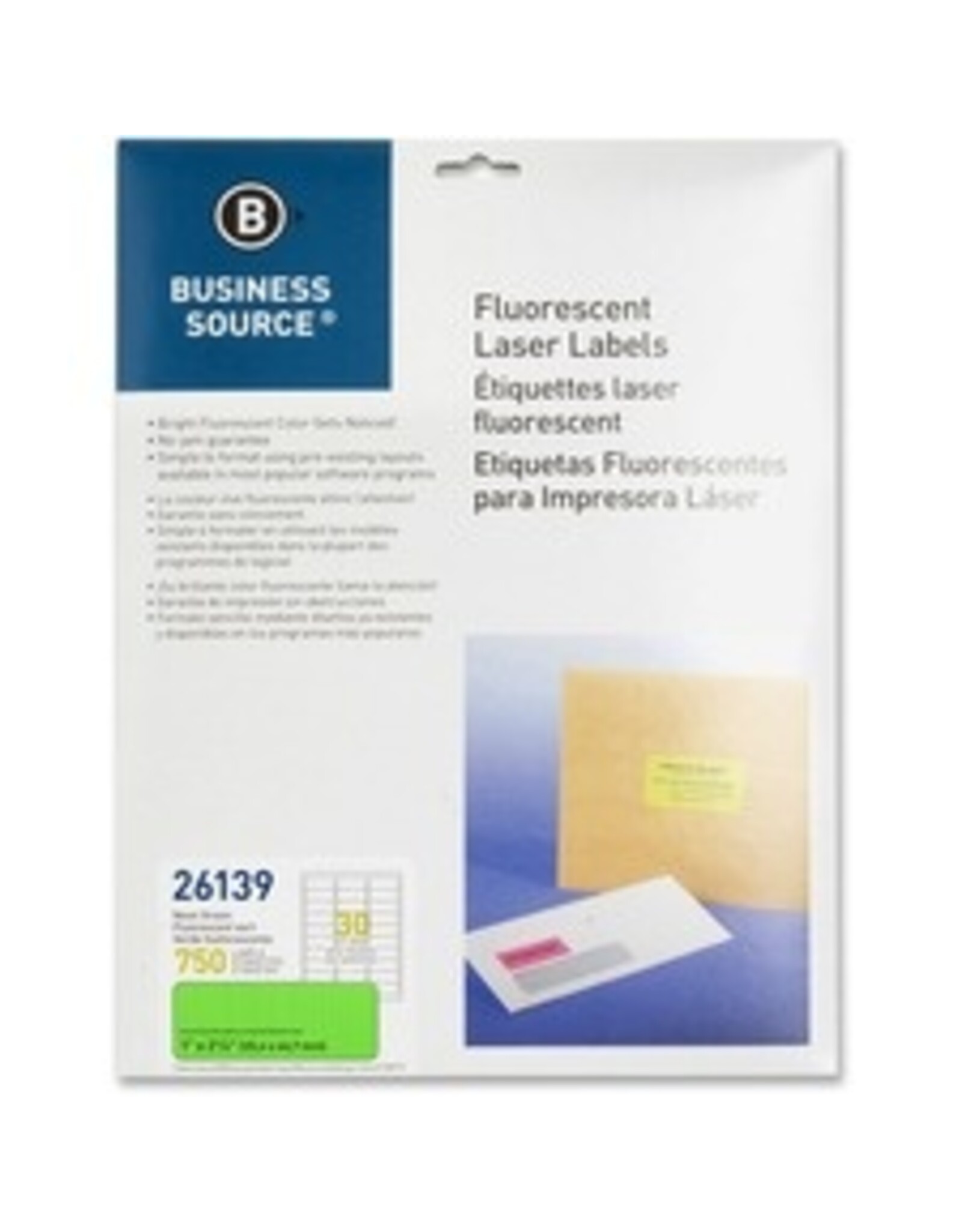 LABEL LSR 1x2-5/8,750/PK*FL.GN