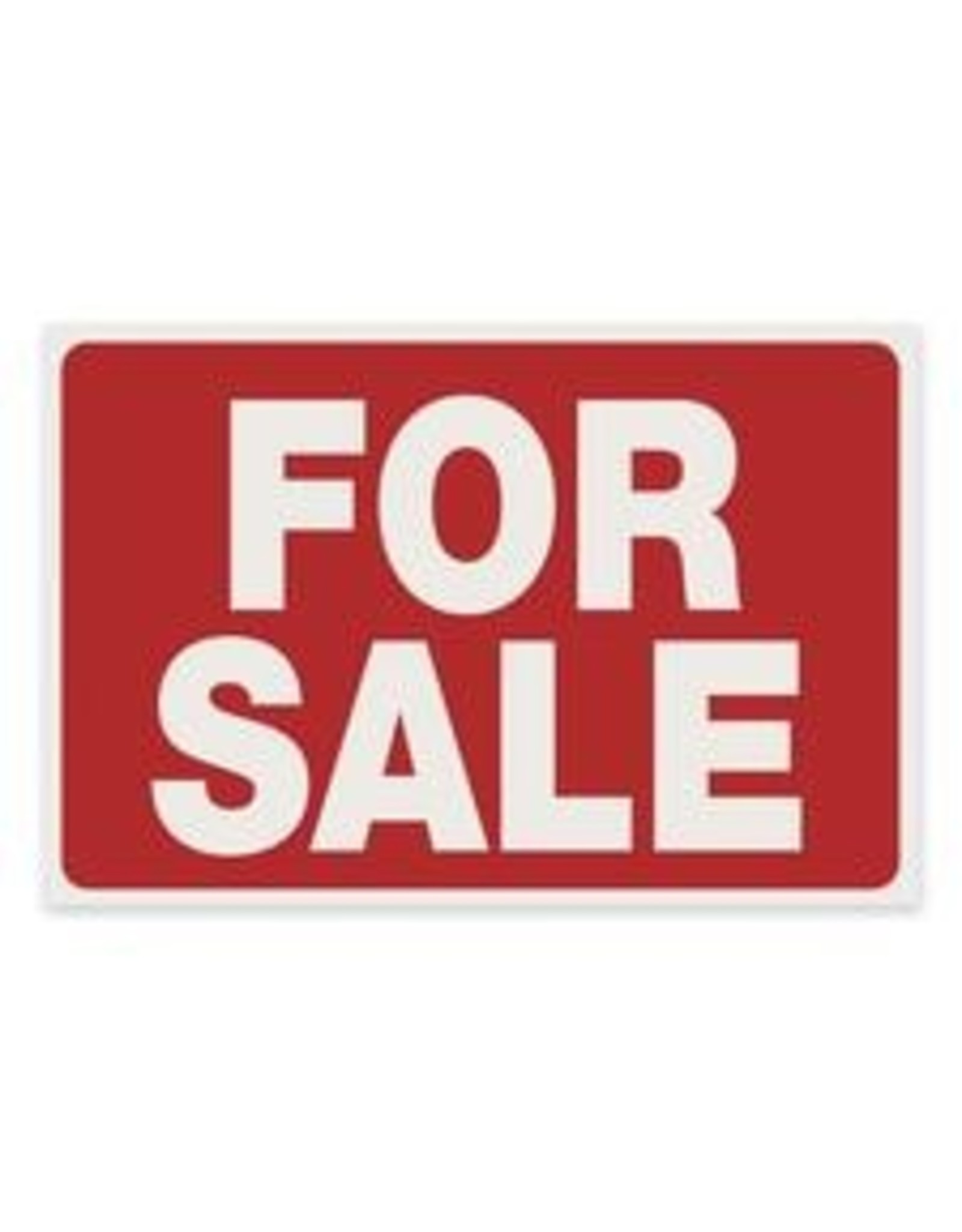 SIGN 12x8 RD/WT*FOR SALE
