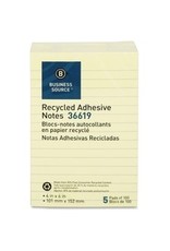 PAD ADHES RECYC 4x6 YLW *5/PK