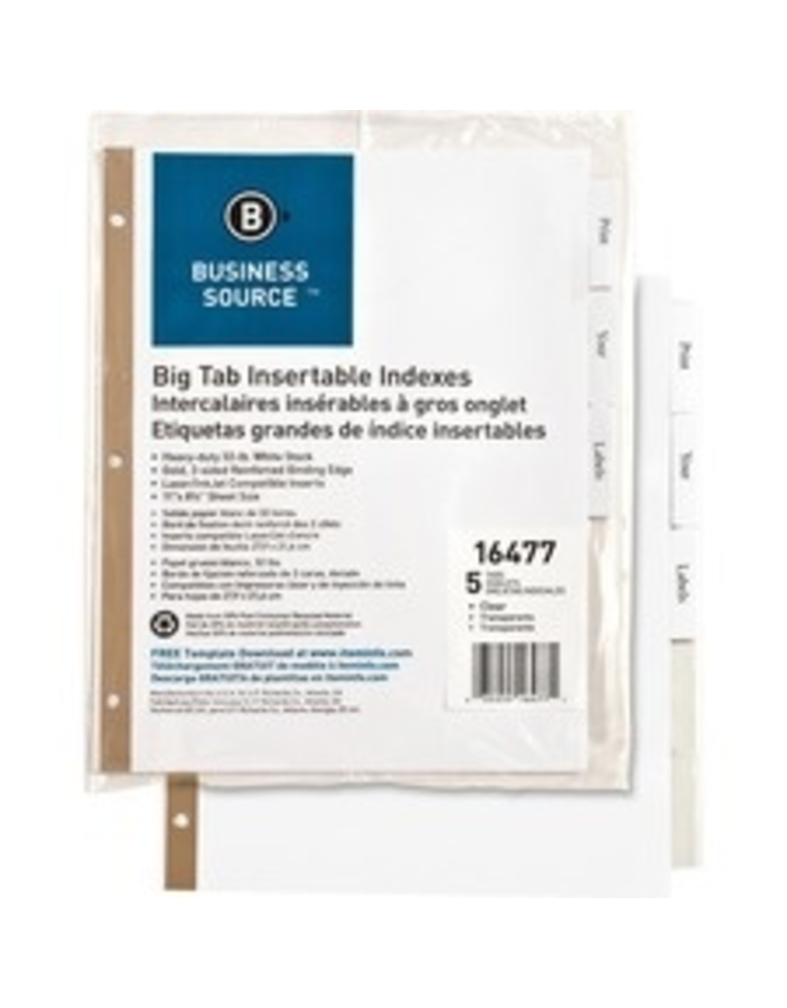 INDEX,5TAB,WHITE,CL