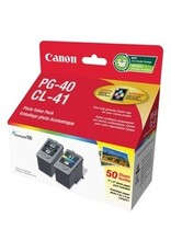 Canon PG-40 Black and CL-41 Tri-color Ink Cartridges