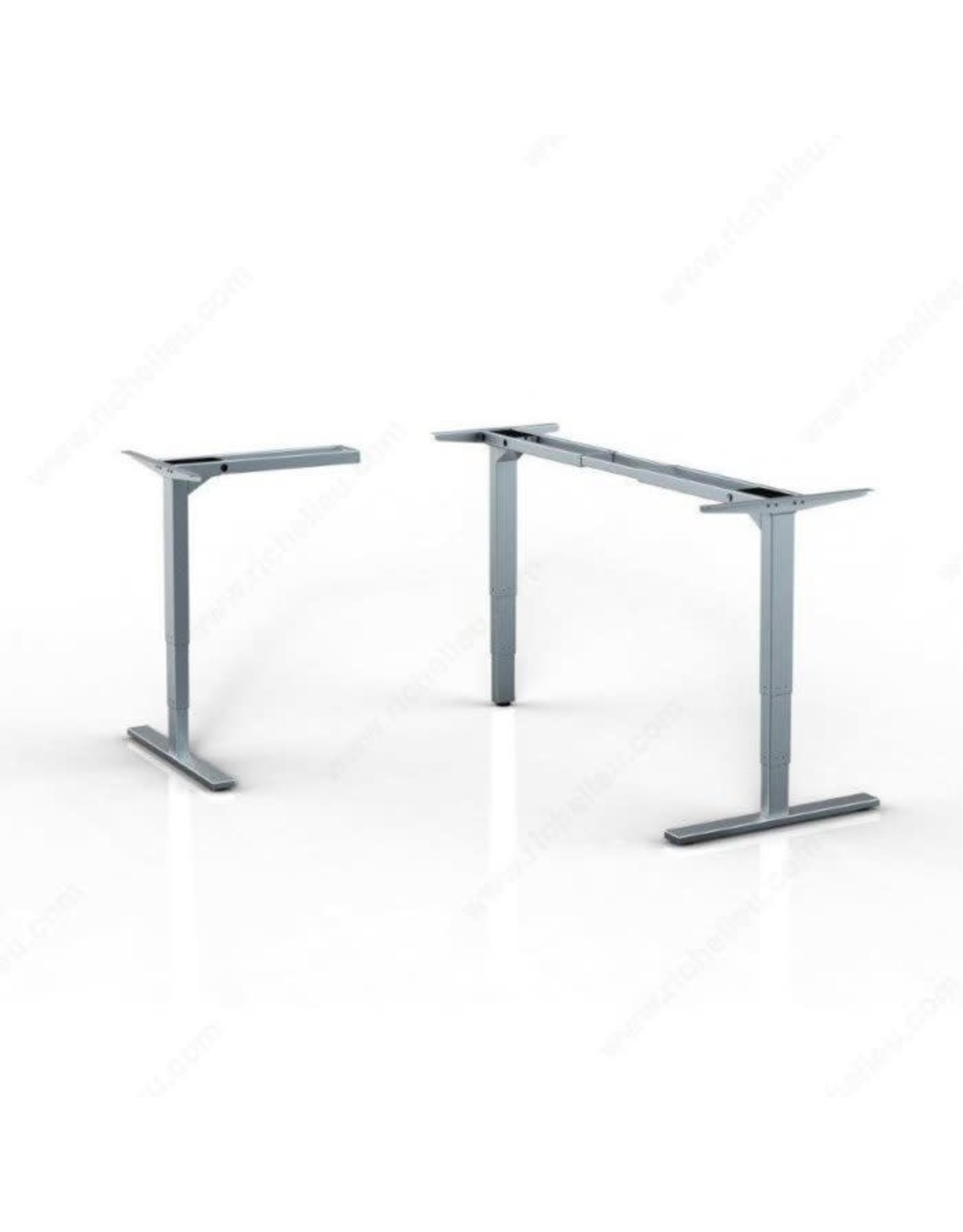 Unite 3 Leg Height Adjustable Table Legs - Silver