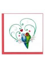 Quilling Card Lg - Love Birds