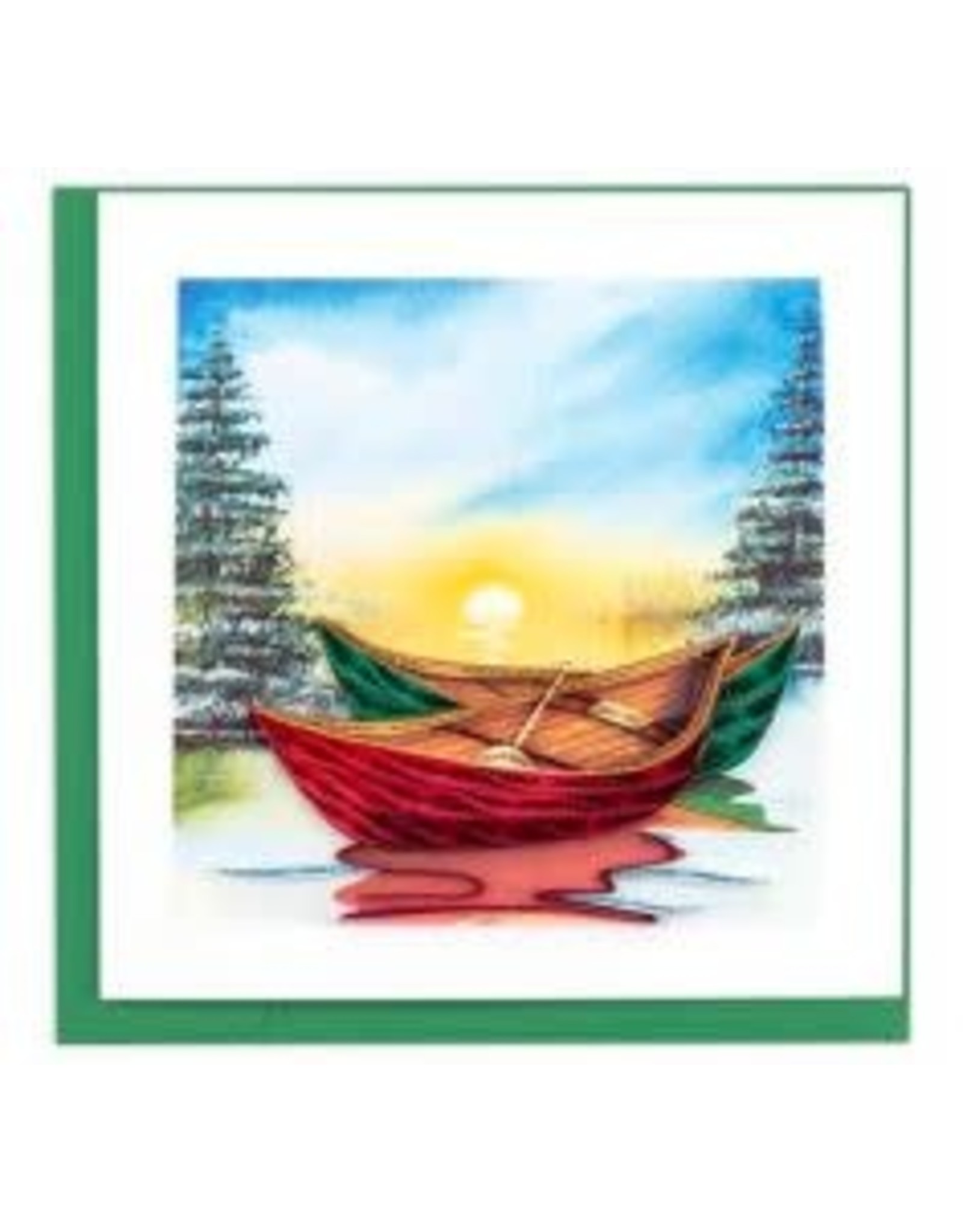 Quilling Card Lg - River Canoes