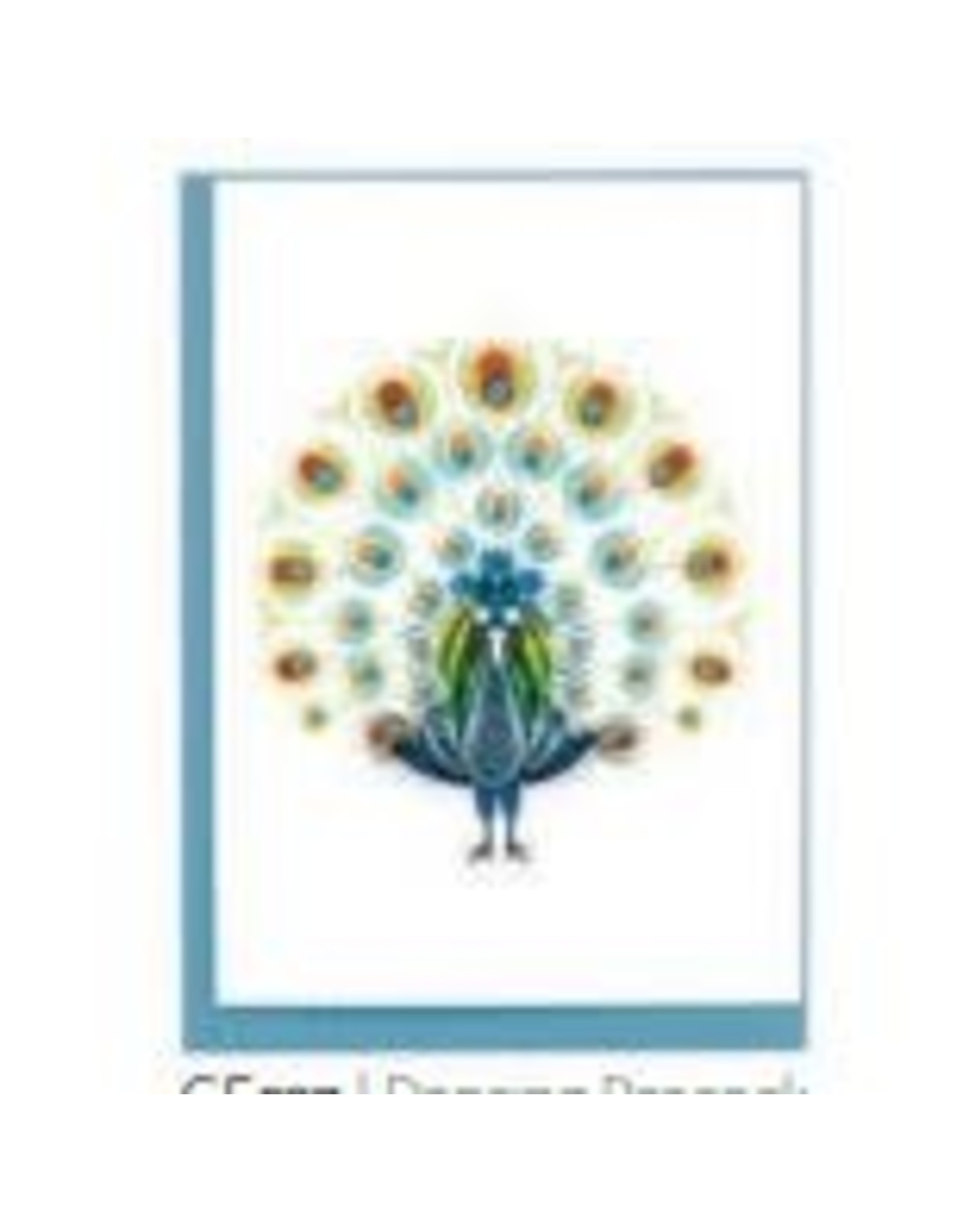 Quilling Card Sm - Dancing Peacock