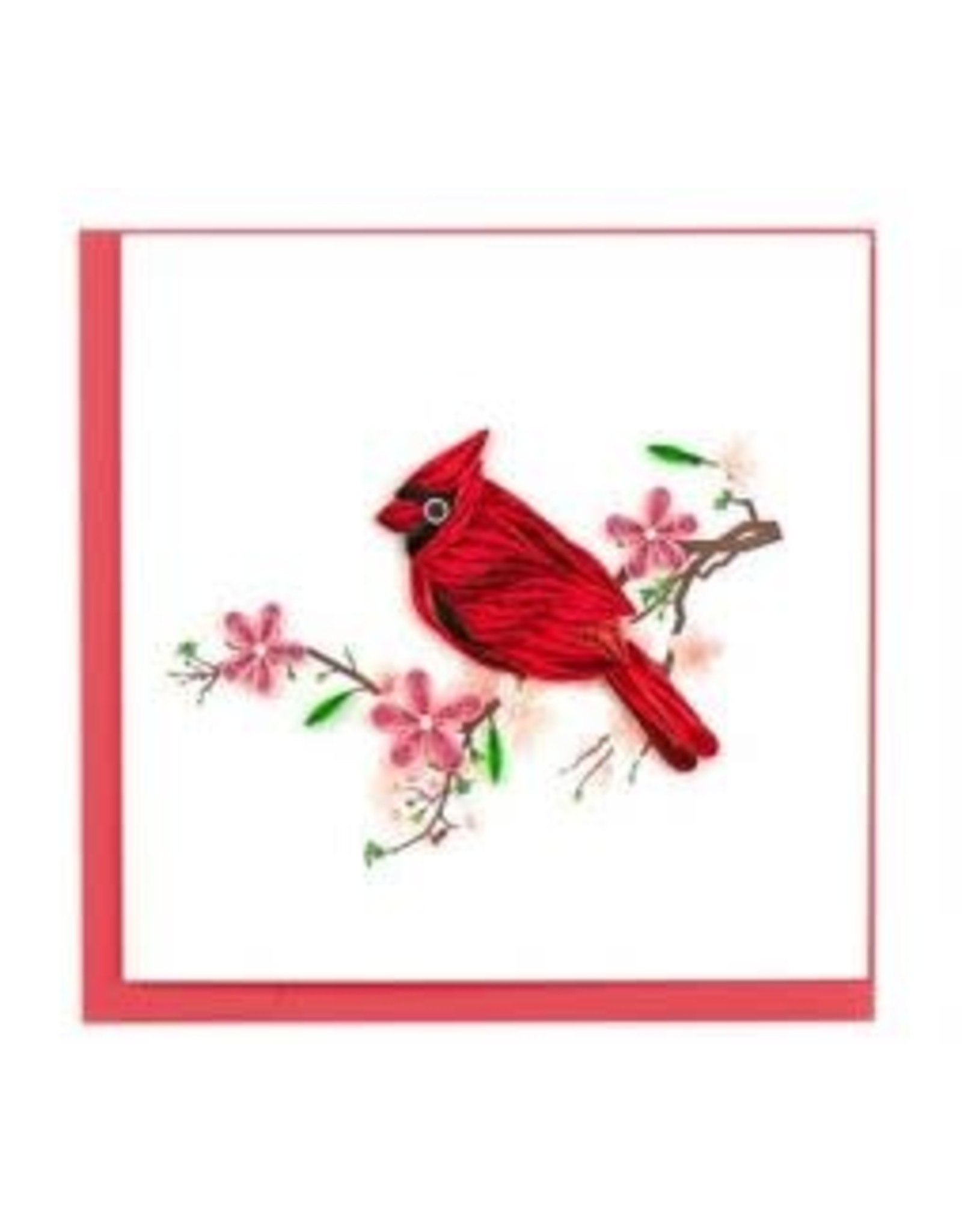 Quilling Card Lg - Cardinal