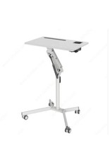 Pneumatic Height Adjustable Laptop Stand - White/Silver