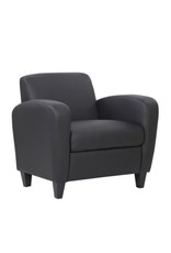 Club Chair, Soft Leather in black