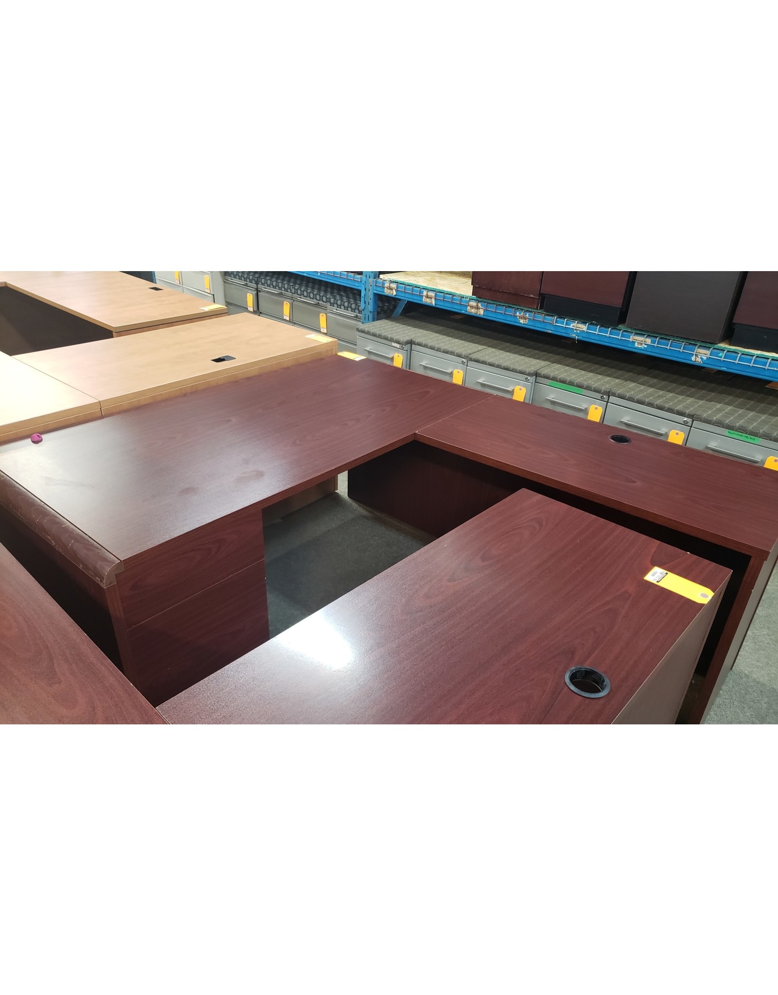 L-shaped Mahogany 60 x 70 Real Wood Desk