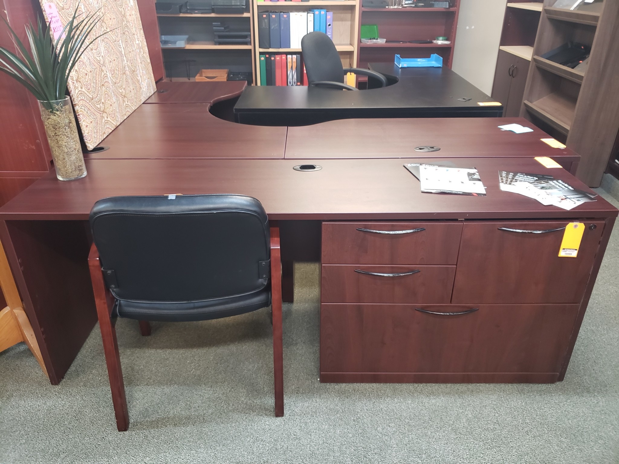 Mahogany Credenza 78" x 20" TCB Office Furniture & Supplies