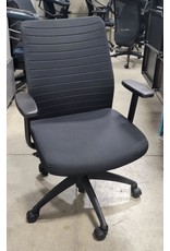 ErgoCentric Mid Back Task Chair - Black Fabric