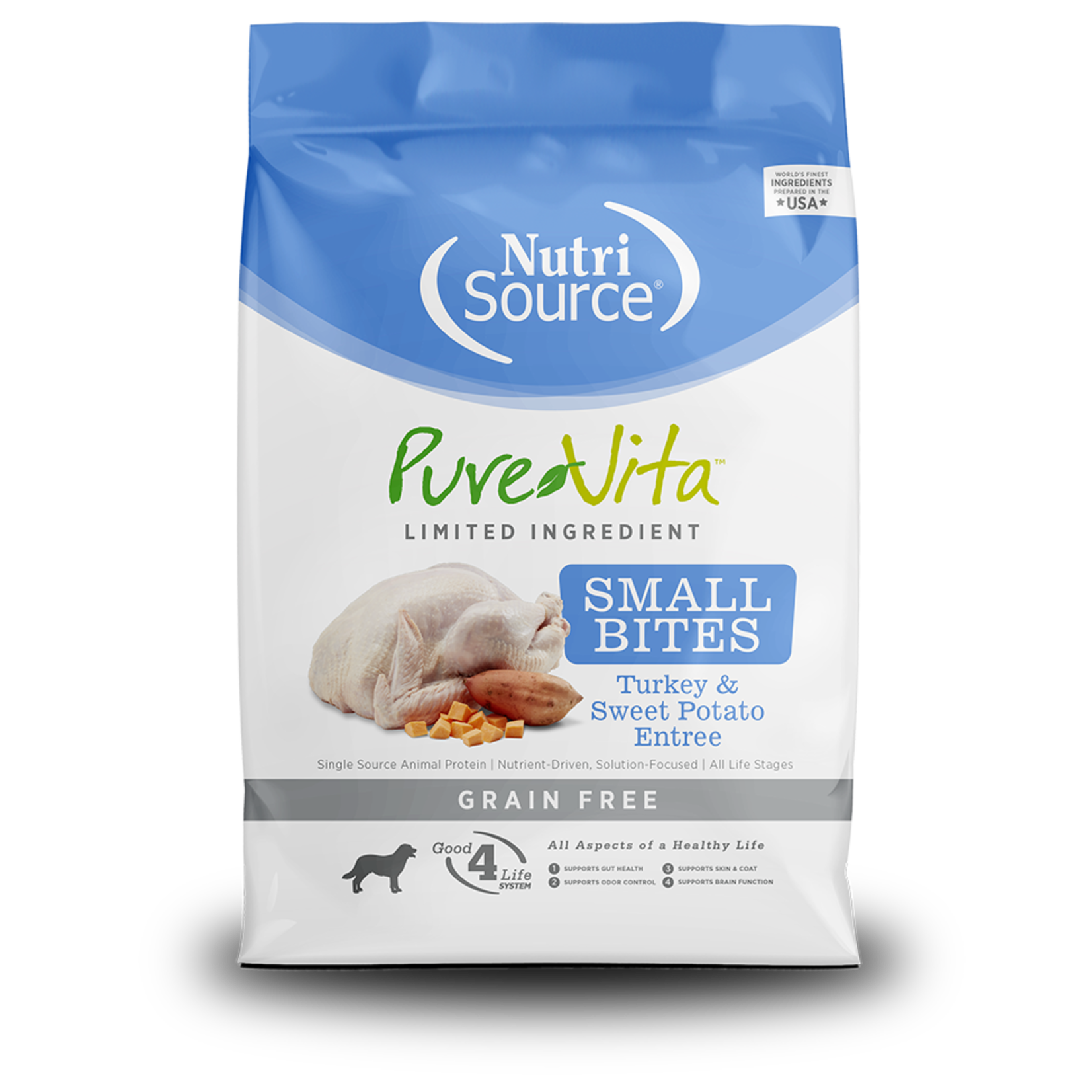 NutriSource NutriSource Pure Vita - Small Bites Turkey & Sweet Potato Entrée for Dogs