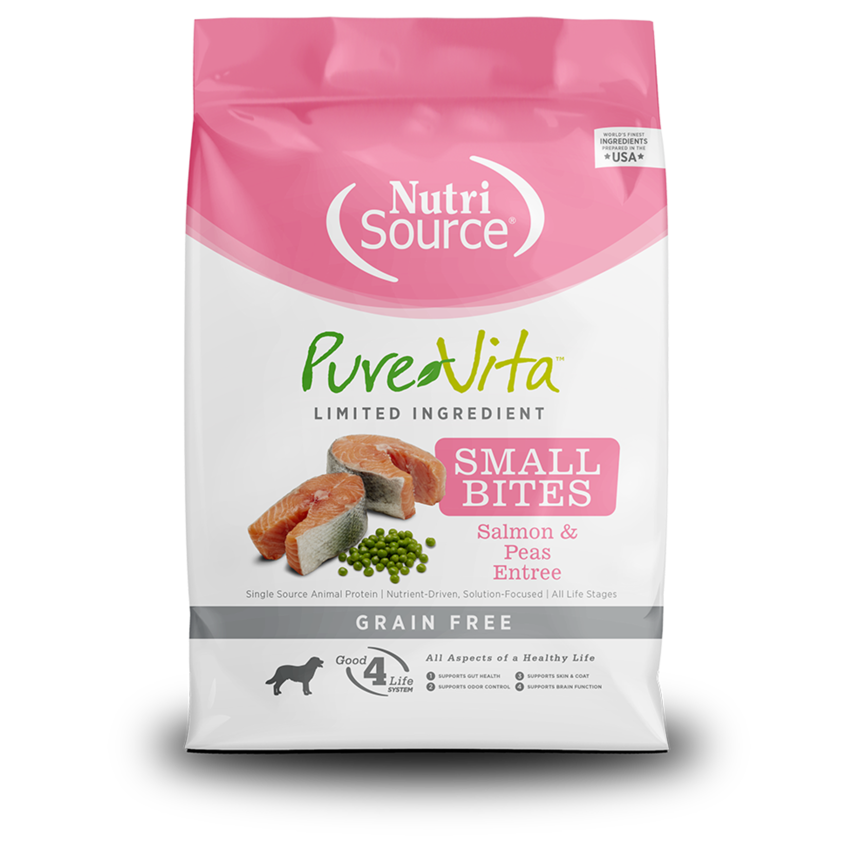 NutriSource NutriSource Pure Vita - Grain Free Small Bites Salmon & Peas Entrée for Dogs