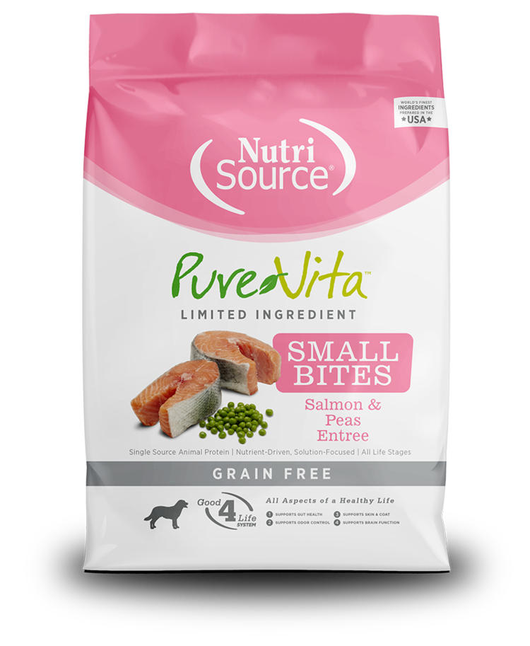 NutriSource NutriSource Pure Vita - Small Bites Salmon & Peas Entrée for Dogs