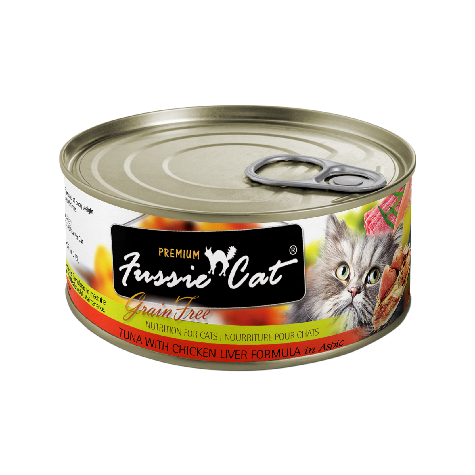 Fussie Cat Fussie Cat Premium - Grain Free Tuna with Chicken Liver Formula in Aspic for Cats