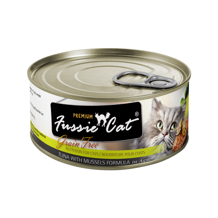 Fussie Cat Fussie Cat Premium - Grain Free Tuna with Mussels Formula in Aspic for Cats