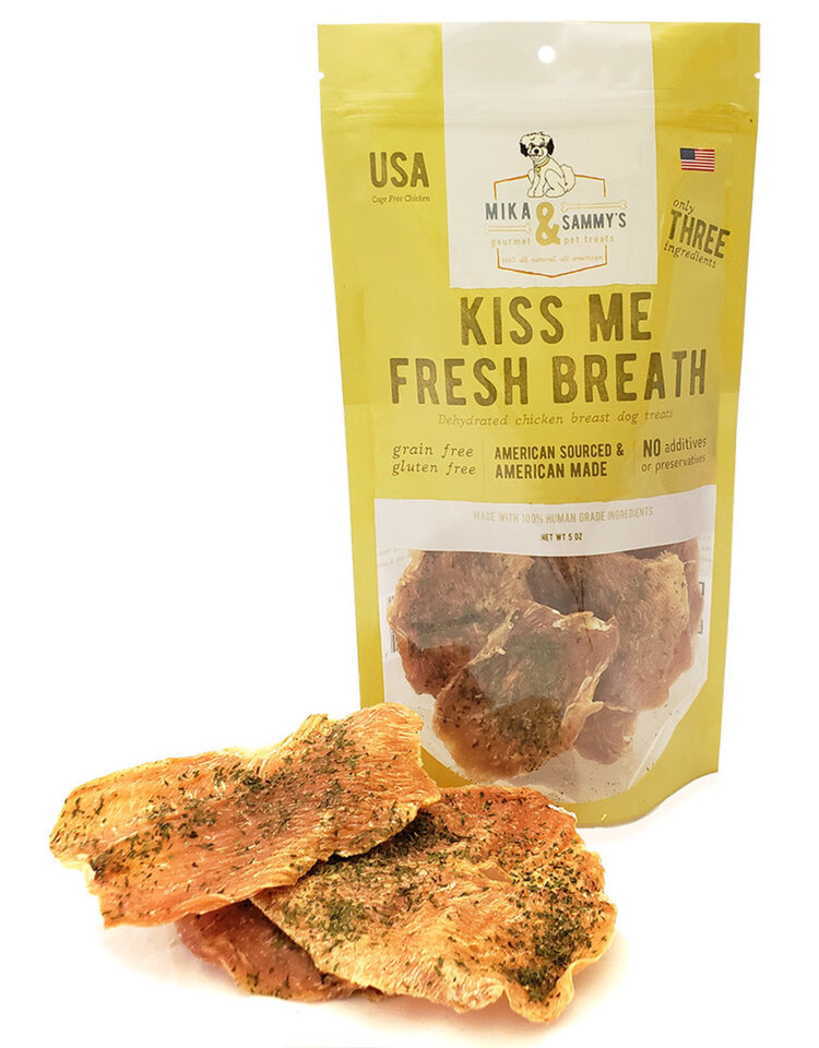 Mika & Sammy's Mika & Sammy's Kiss Me Fresh Breath Dehydrated Chicken Breast Jerky Treats