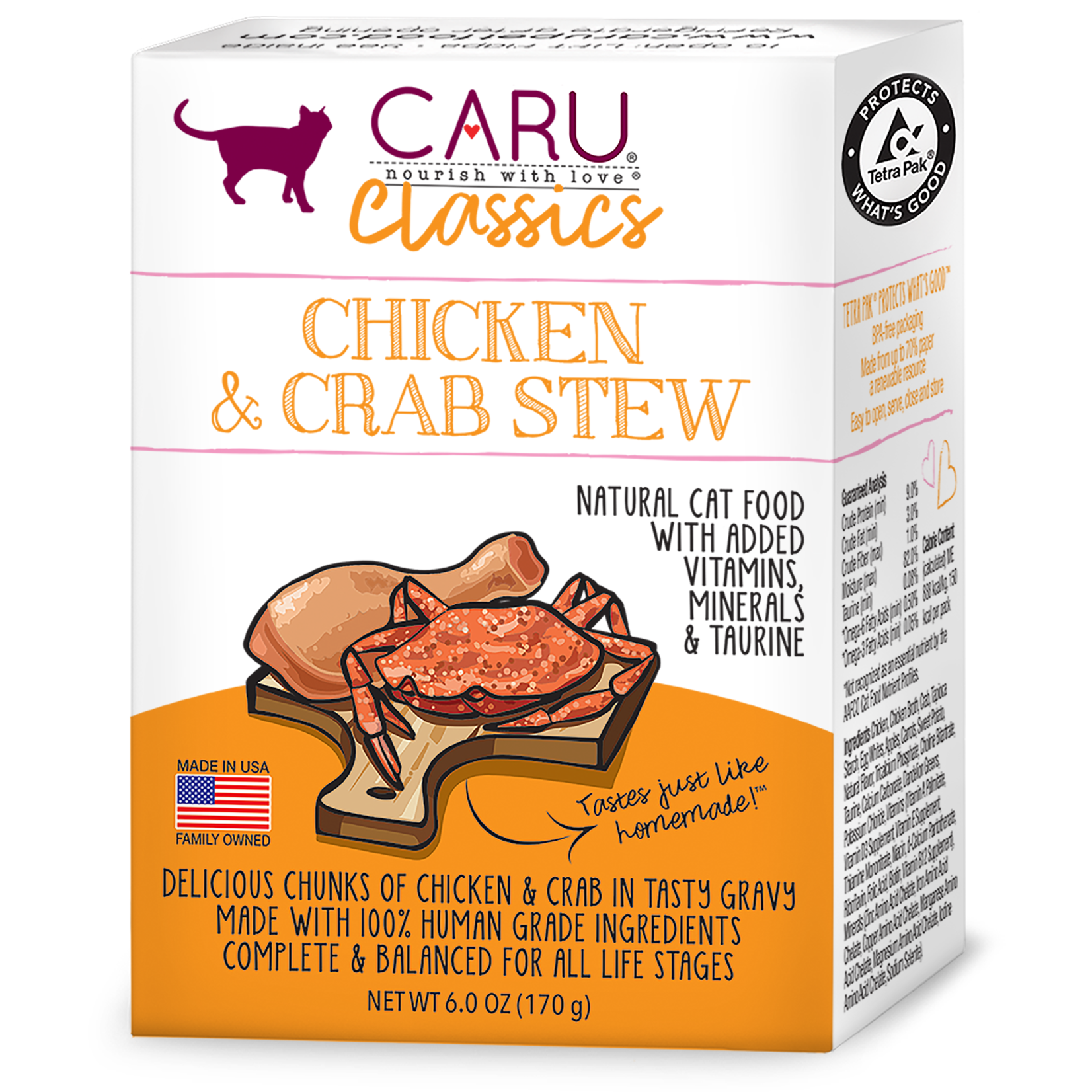 Caru Caru Classic Stews - Chicken & Crab Stew for Cats