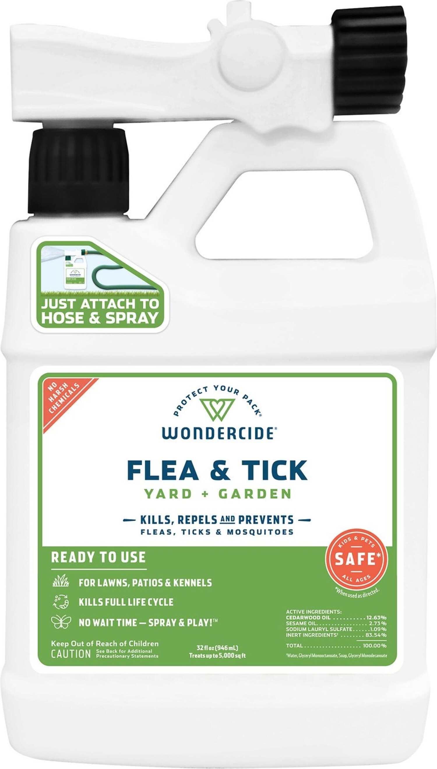 Wondercide Ready-to-Use Flea Tick Spray for Yard Garden Off