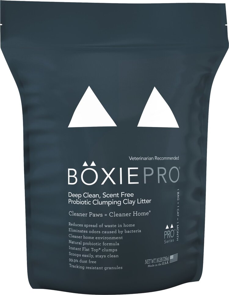 Boxiecat BoxiePro Deep Clean Scent Free Probiotic Clumping Clay Cat Litter