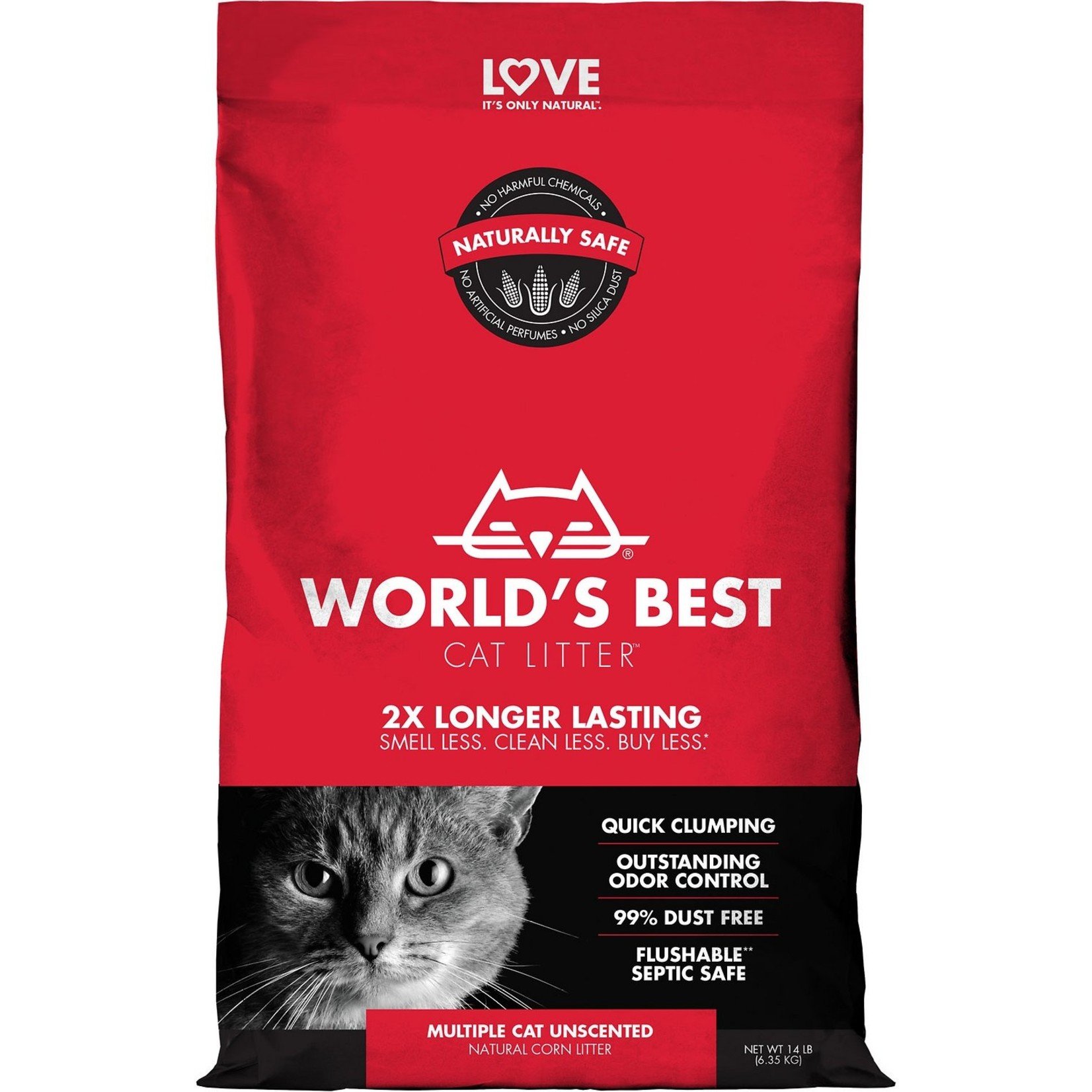 World's Best Cat Litter World's Best Cat Litter Natural Corn Litter - Multiple Cat Unscented