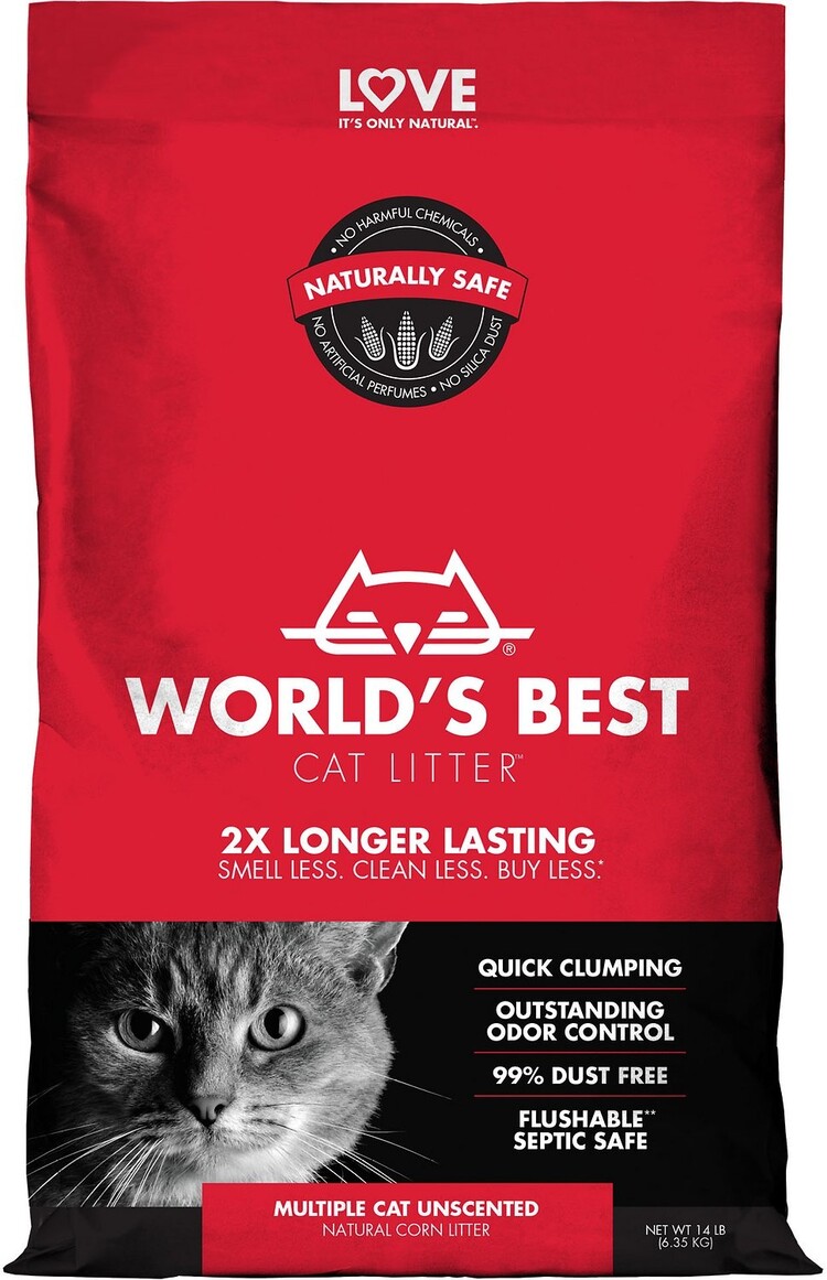 World's Best Cat Litter World's Best Cat Litter Natural Corn Litter - Multiple Cat Unscented