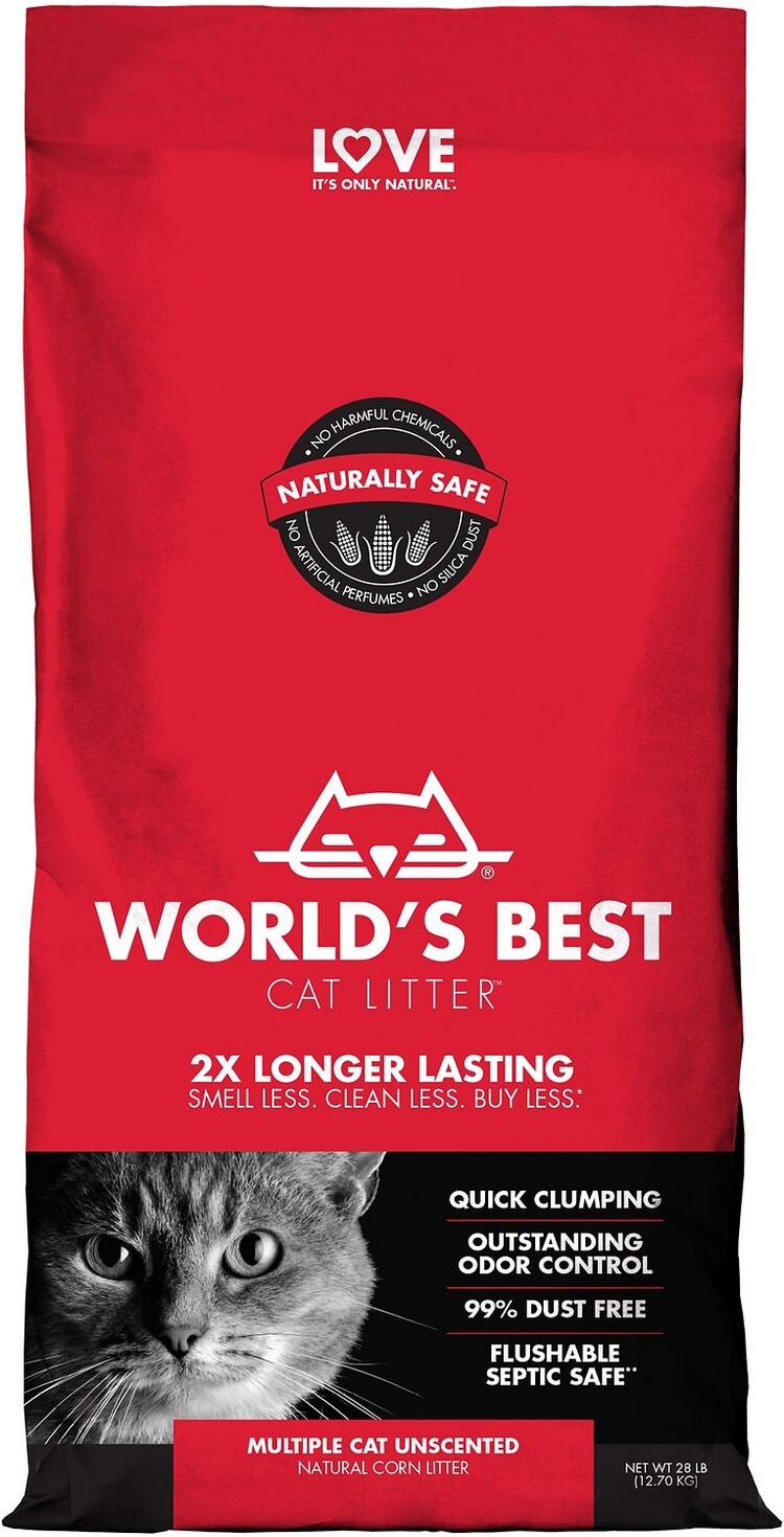 World's Best Cat Litter World's Best Cat Litter Natural Corn Litter - Multiple Cat Unscented