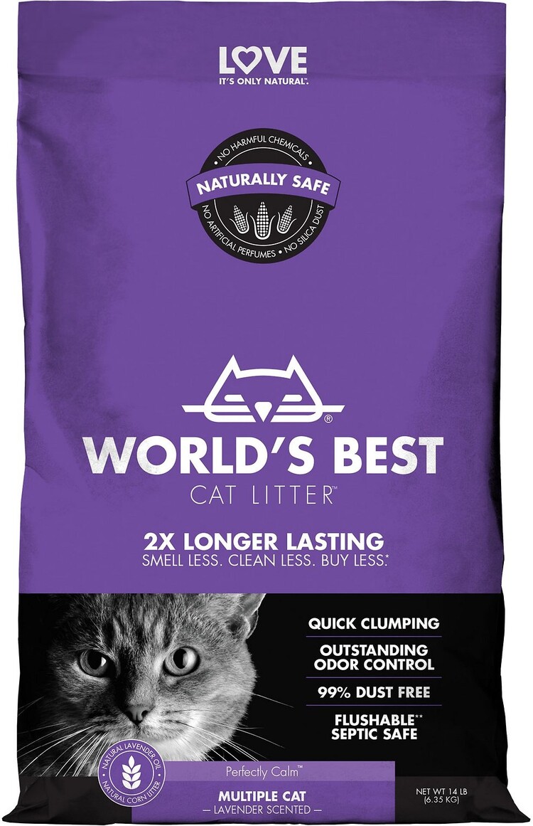 World's Best Cat Litter World's Best Cat Litter Natural Corn Litter - Multiple Cat Lavender Scented