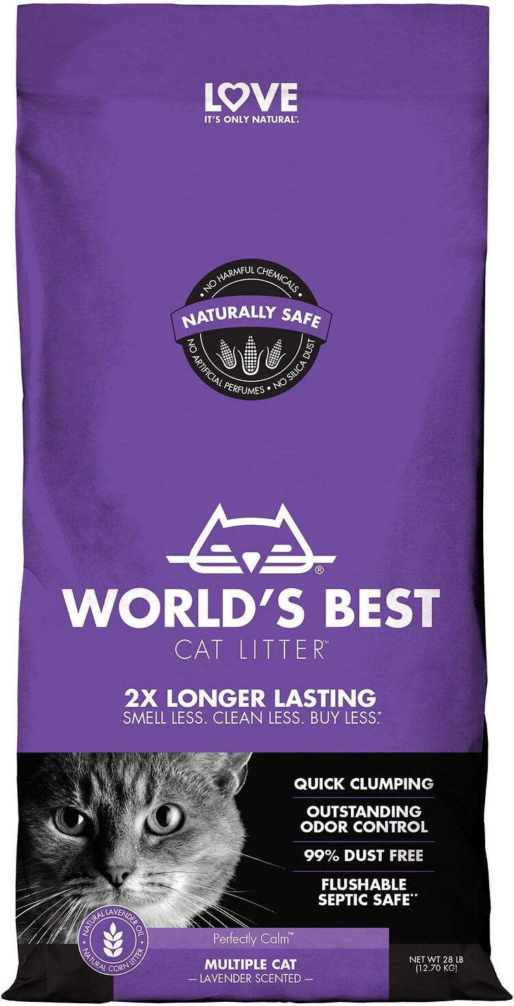 World's Best Cat Litter World's Best Cat Litter Natural Corn Litter - Multiple Cat Lavender Scented