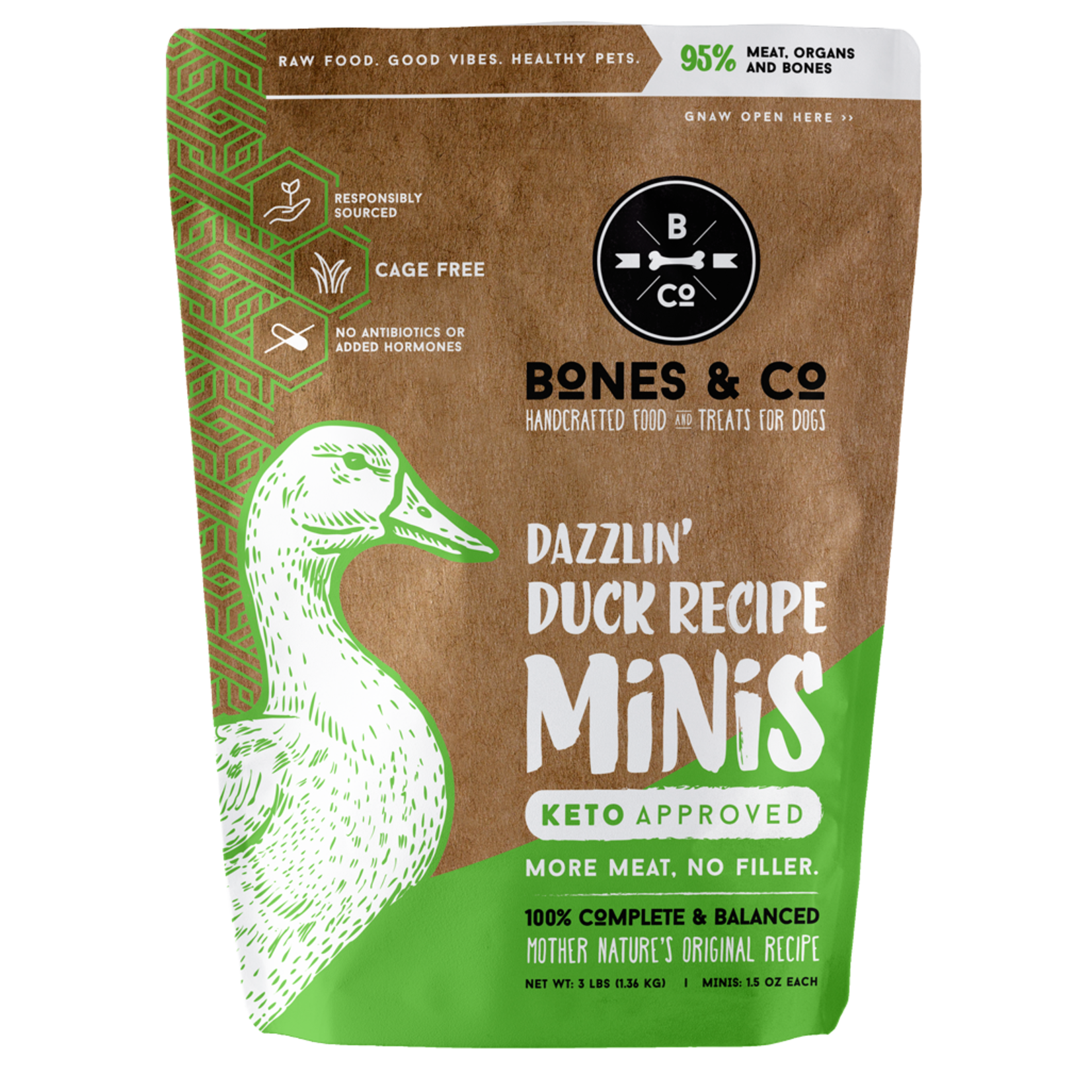 The Bones & Co. The Bones & Co. Dog Frozen Raw Dazzlin' Duck Recipe Minis