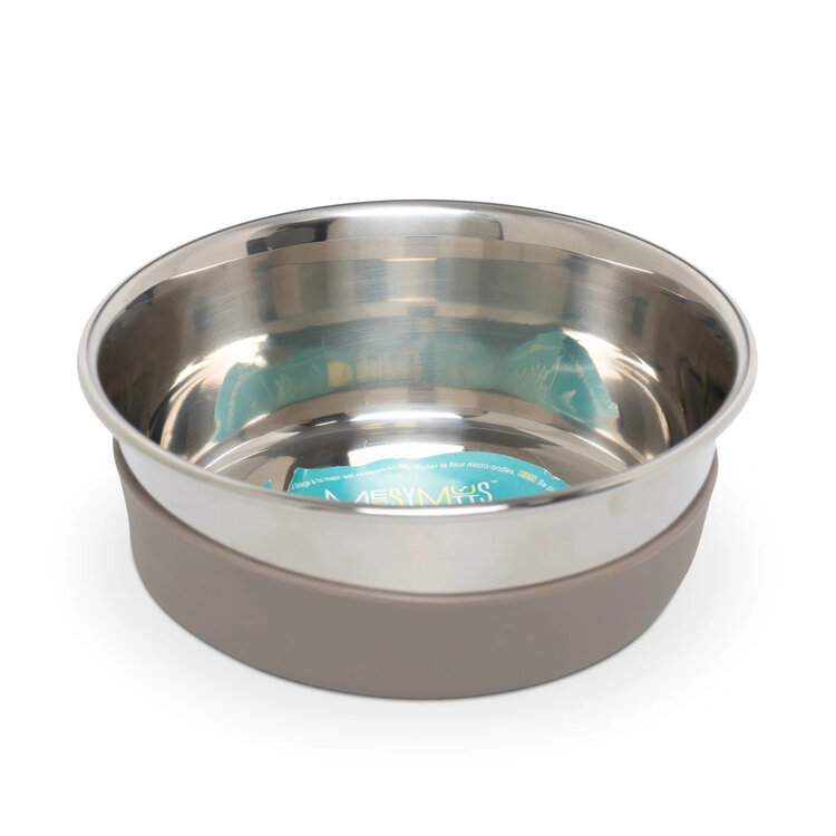 Messy Mutts Messy Mutts Stainless Steel Heavy Gauge Bowl with Non-Slip Removable Silicone Base