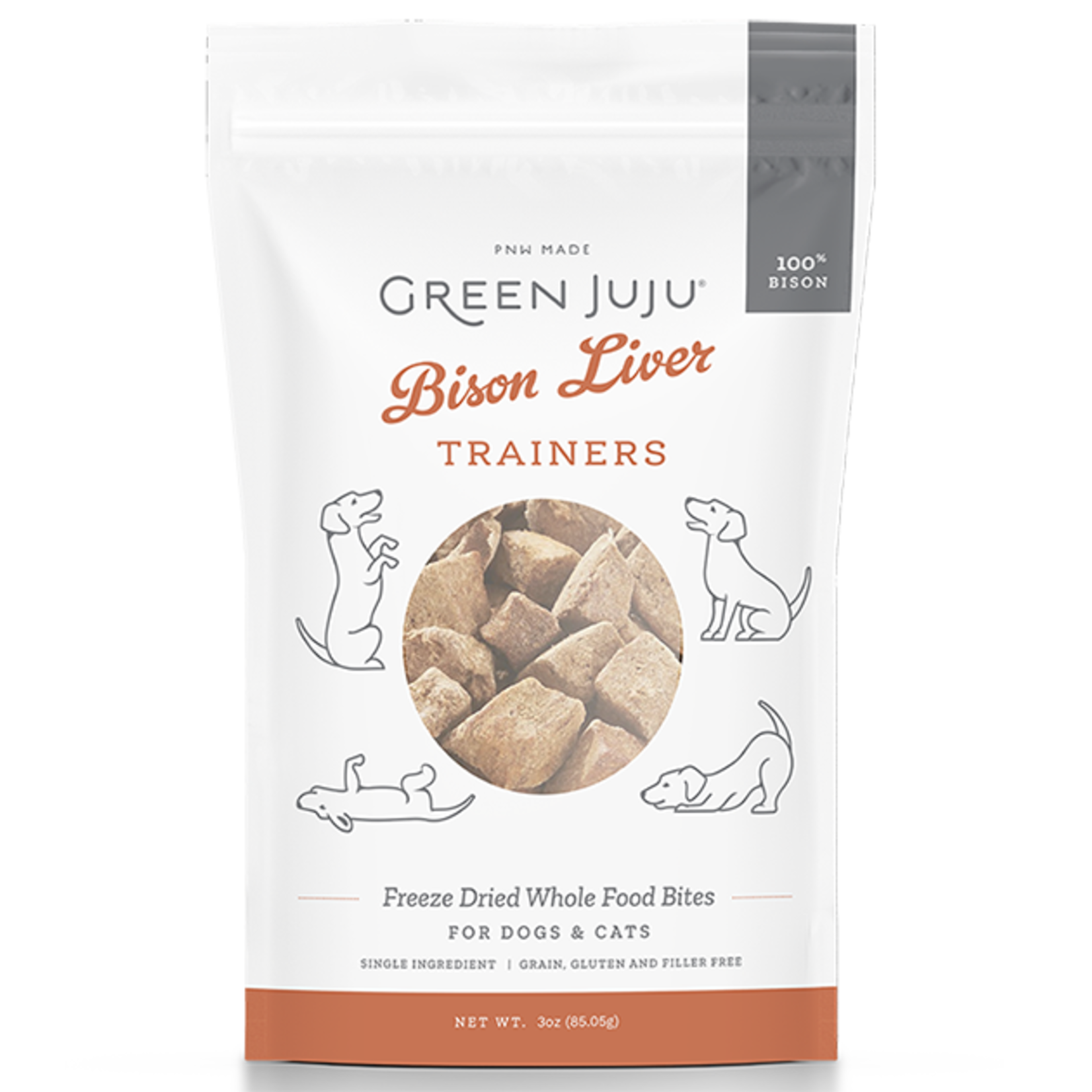 Green Juju Green Juju Freeze Dried Whole Food Bites - Bison Liver Trainers