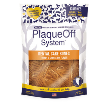 Swedencare USA ProDen PlaqueOff System Dental Care Bones - Turkey & Cranberry Flavor for Dogs